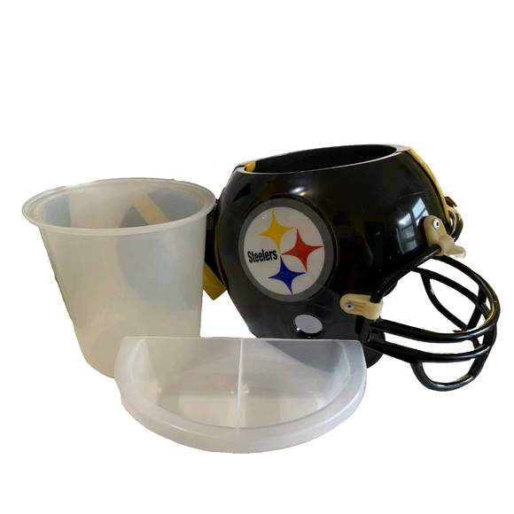 VTG/ PITTSBURGH STEELERS NFL Snack Dip Party Bowl Tray Helmet P&K Products USA - Picture 1 of 5